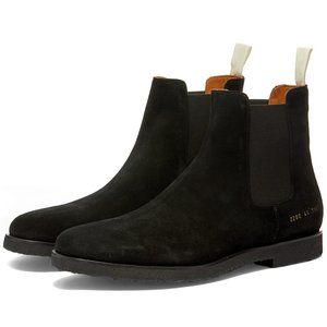 Common Projects Black Suede Chelsea Boots Sz 42